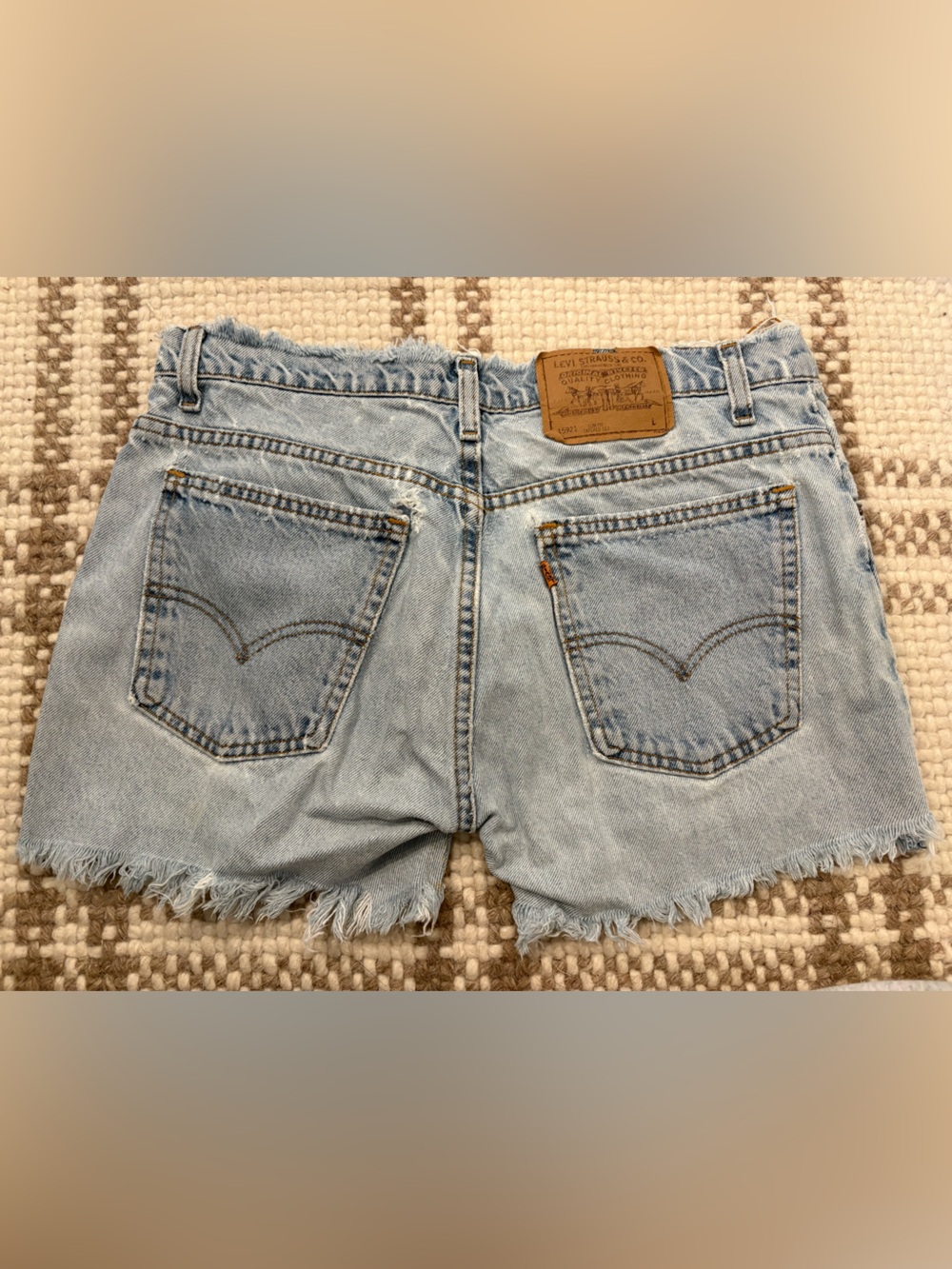 Vintage Levi's 912 Light Blue Denim Cutoff Shorts